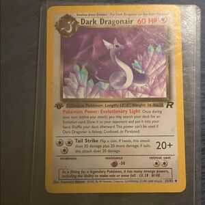 First edition Team Rocket Pokémon Dark Dragonair Card